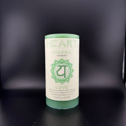 Vela Corazón Chakra del Amor Crystal Journey Candles