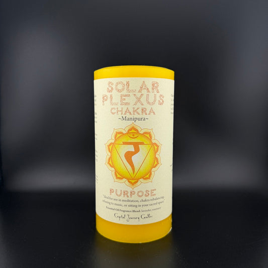 Vela Propósito del Chakra del Plexo Solar de Crystal Journey Candles
