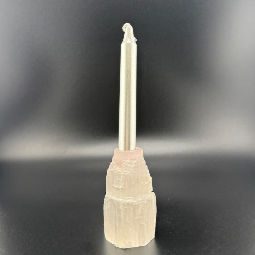 Silver Metallic Ritual Candle-4''