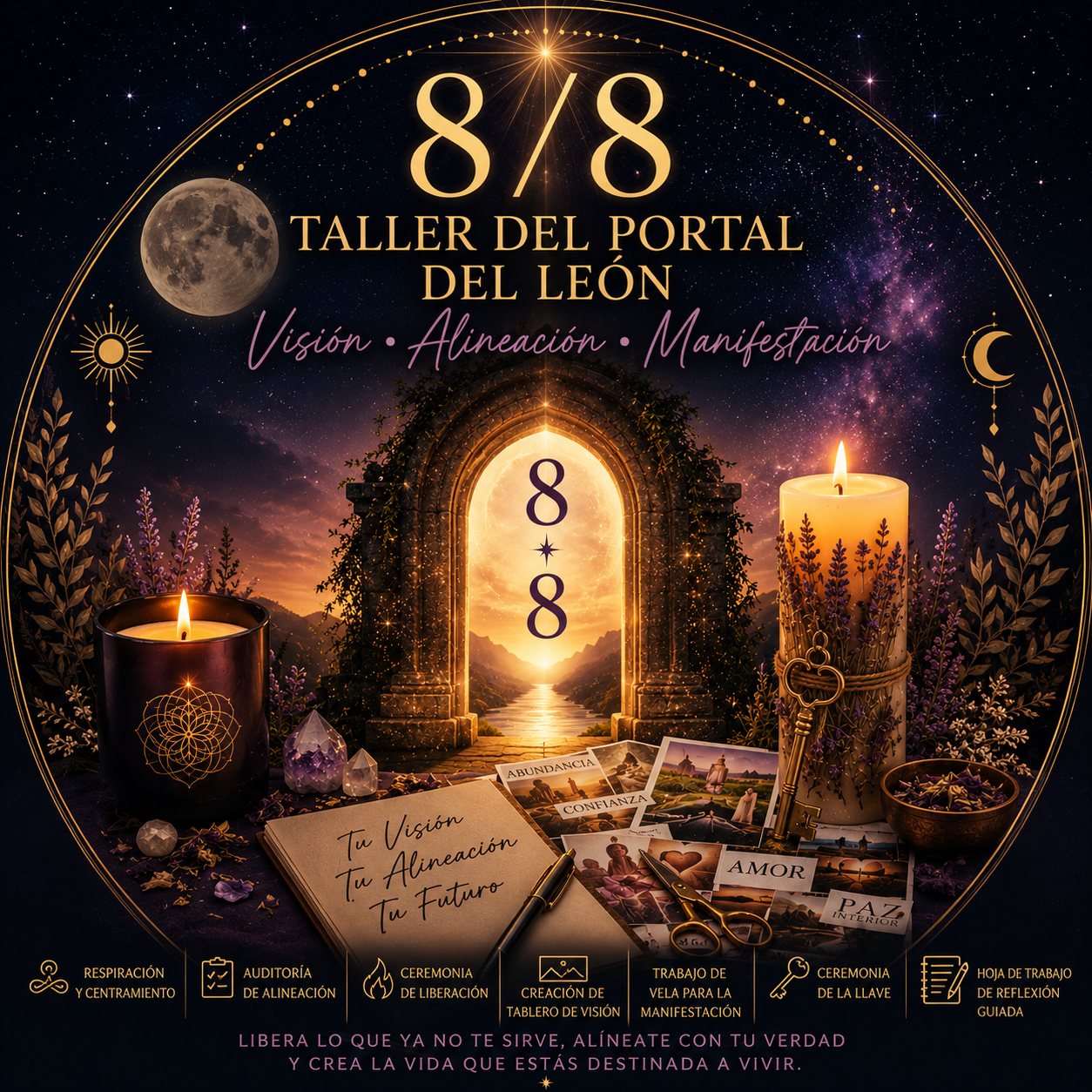 ♾️ El Portal del León 8/8: Visualiza • Alinéate • Manifiesta