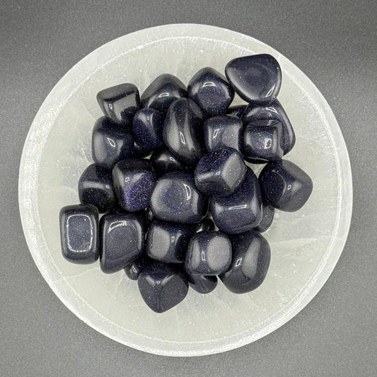 Blue Goldstone Tumbled Stone