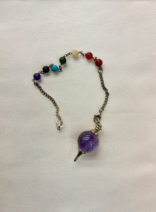 Amethyst Sephoroton Chakra Pendulum