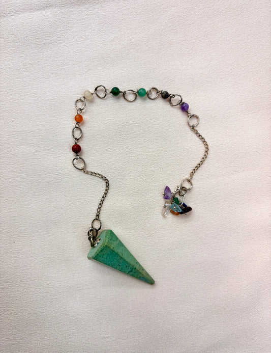 Turquoise Hexagonal Chakra Pendulum