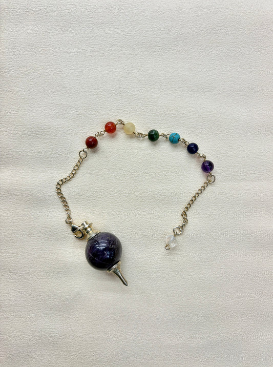 Amethyst Sephoroton w/ Chakra Pendulum