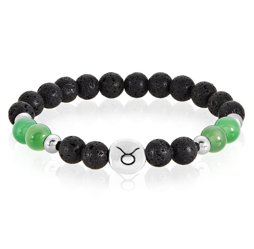 Pulsera de piedra de lava del Zodiaco/Aromaterapia