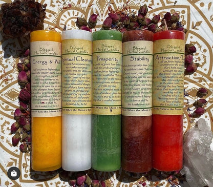 Velas de Hierbas Benditas de 7''