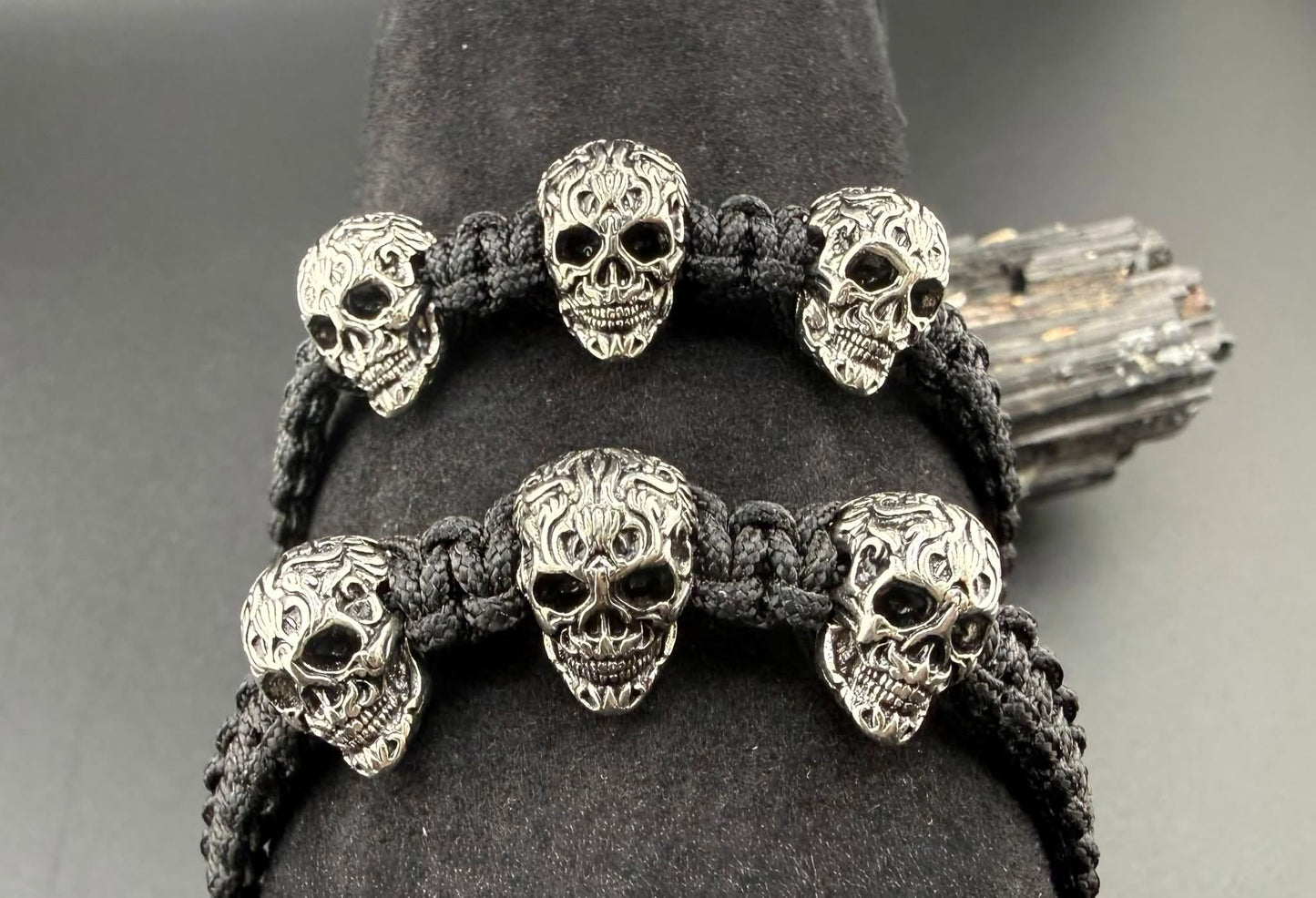 Crucible Stainless Steel Skull Adjustable Bracelet