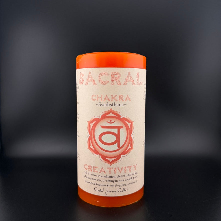 Crystal Journey Candles Sacral Chakra Creativity Candle