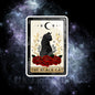 Pegatina de carta del Tarot del Gato Negro