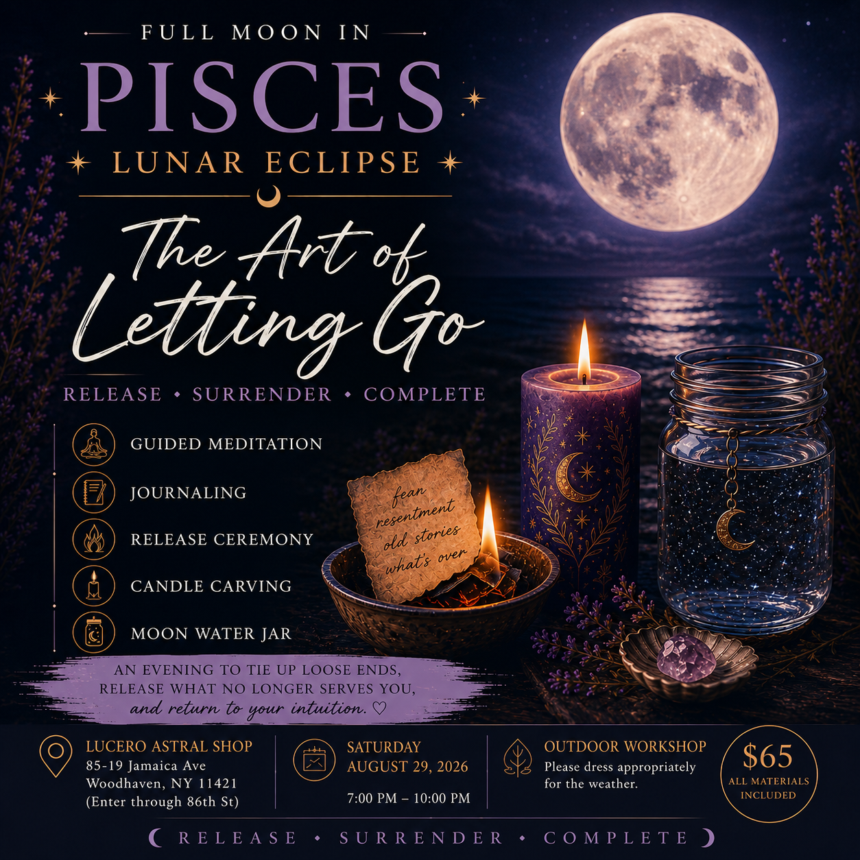Full Moon in Pisces Lunar Eclipse Ritual Workshop