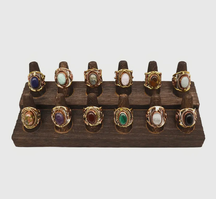 Anillos de puño de piedras semipreciosas