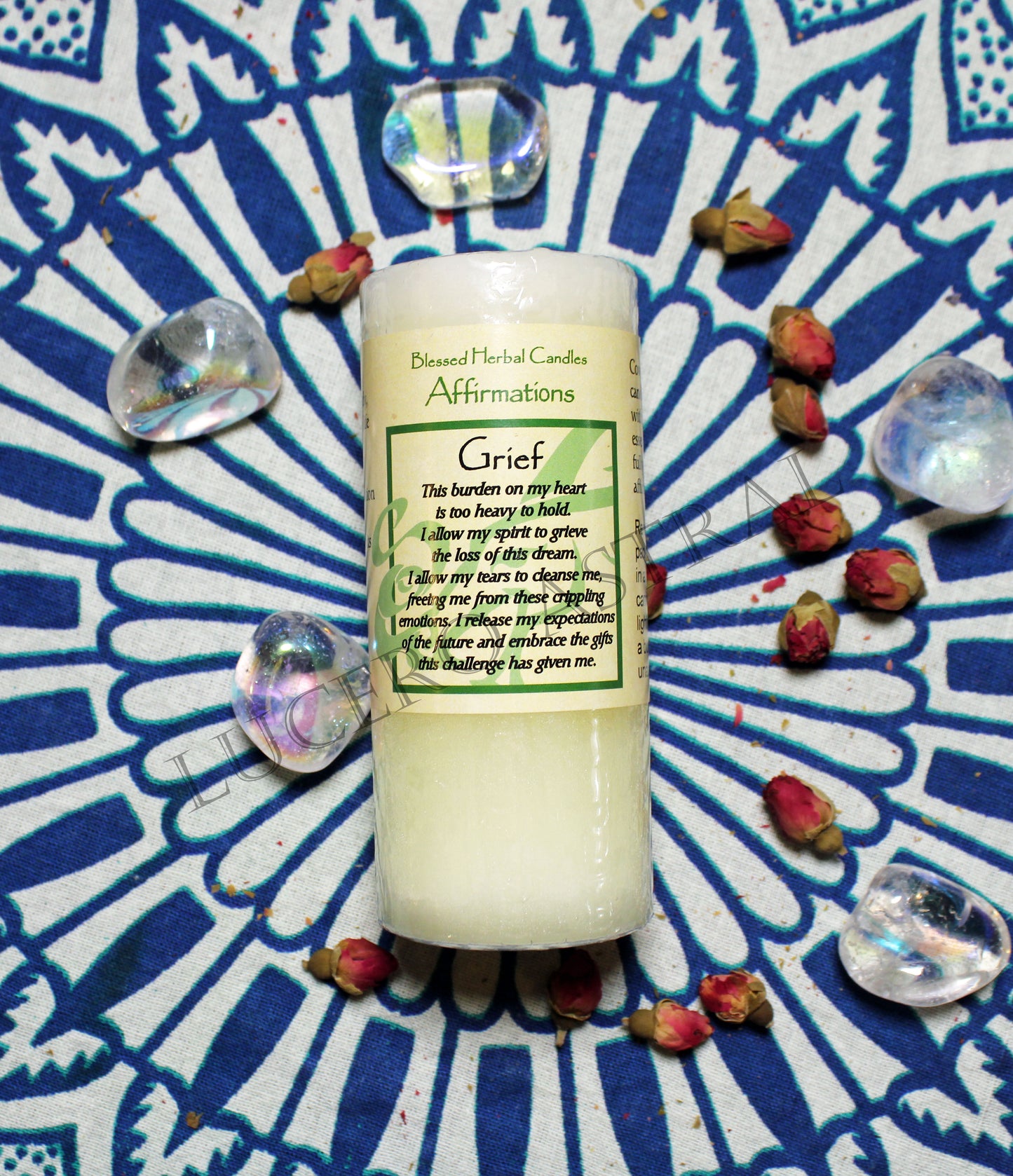 Velas de Hierbas para Afirmación de 4''