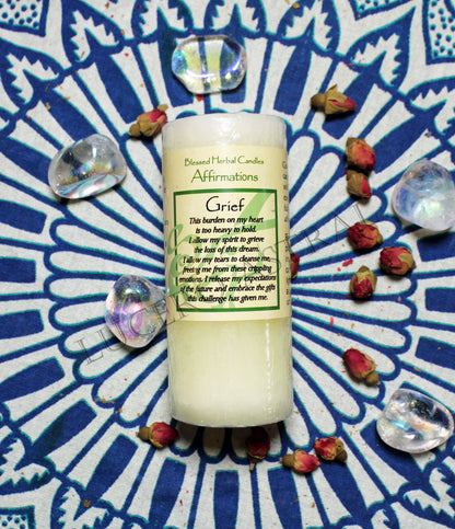 Velas de Hierbas para Afirmación de 4''