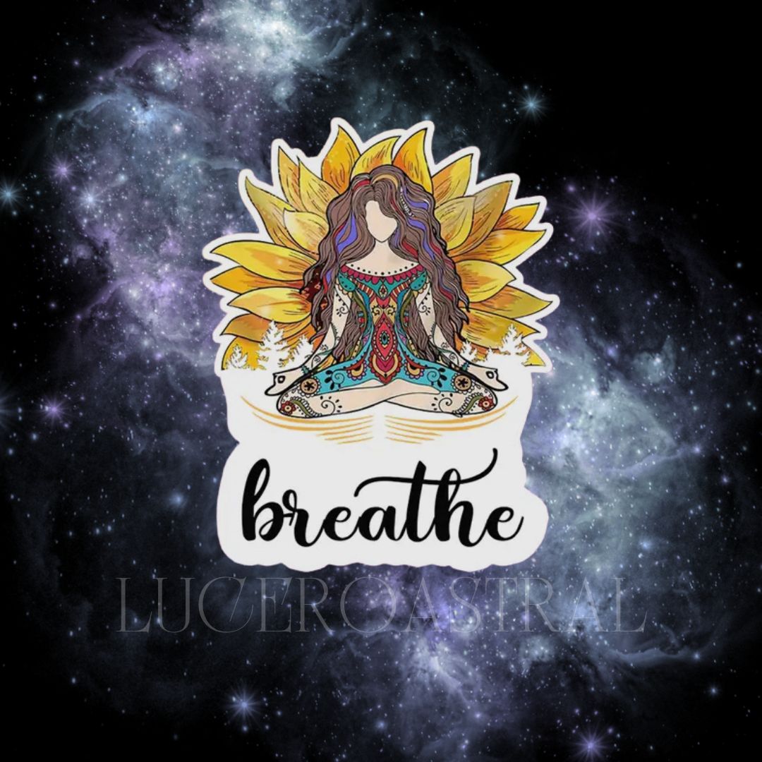Pegatina Yoga Respira
