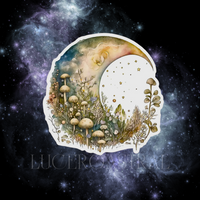 Moon Mushroom Sticker