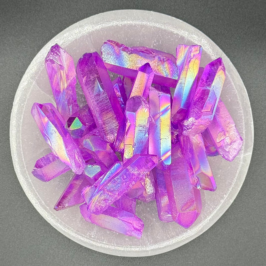 Violet Aura Quartz Points