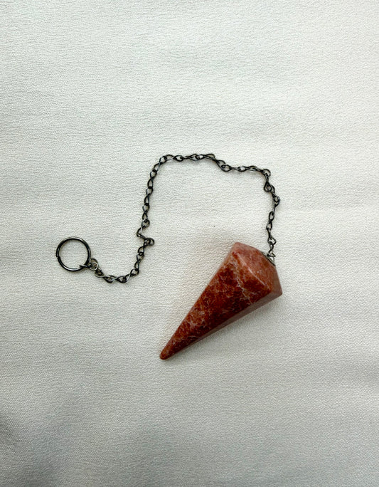 Péndulo de jaspe rojo