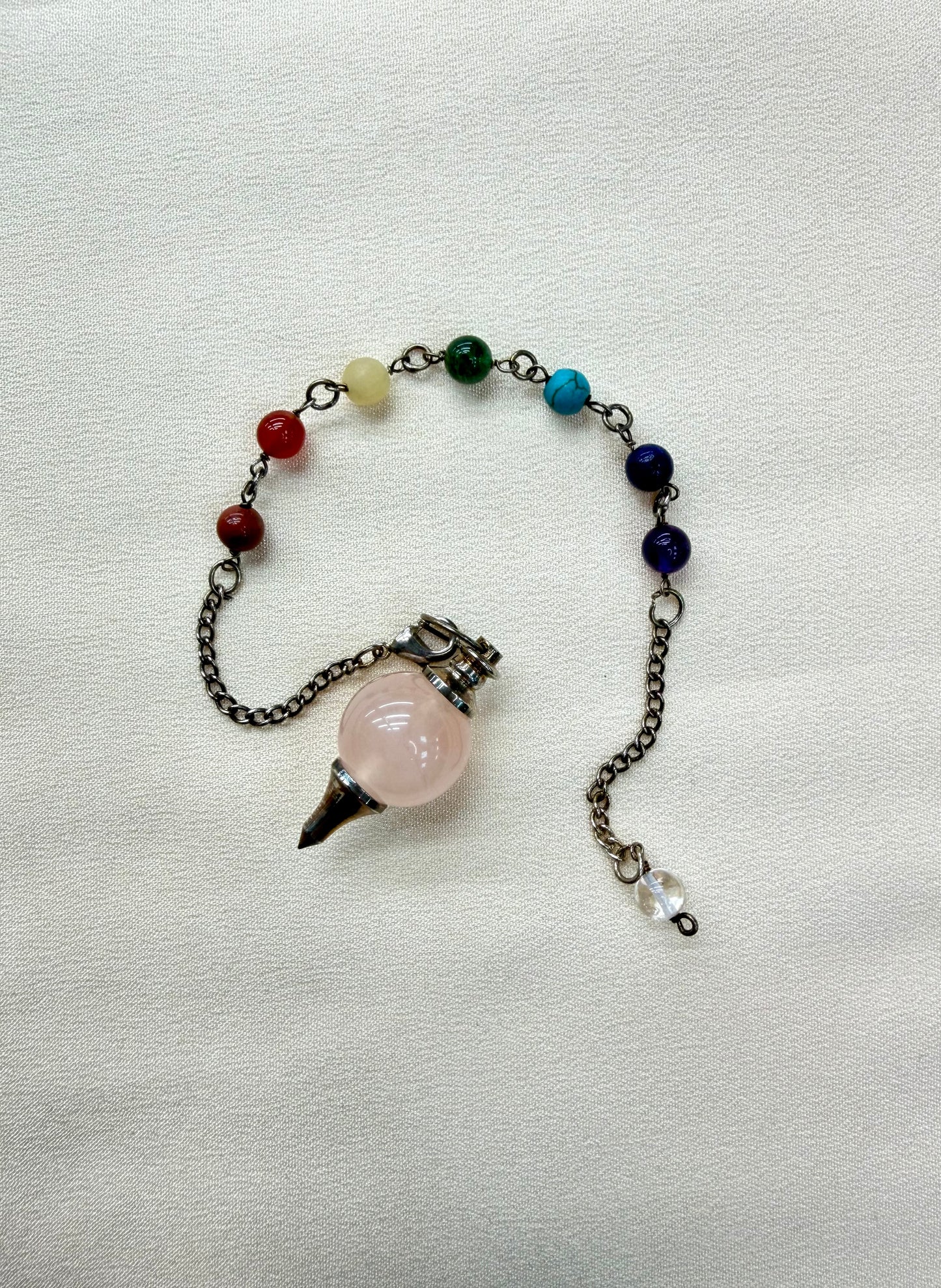 Rose Quartz Sephoroton Chakra Pendulum
