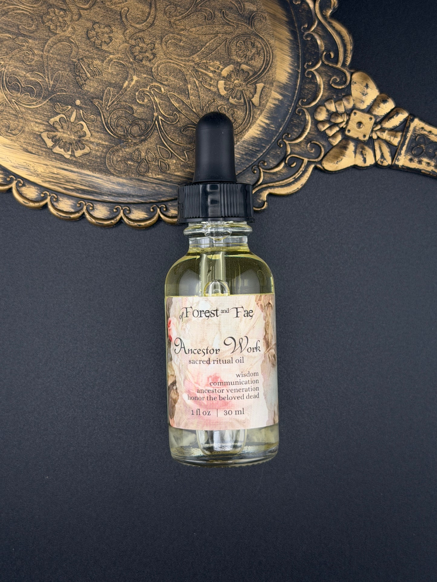 Aceite Ritual Sagrado para Trabajo Ancestral con Gotero