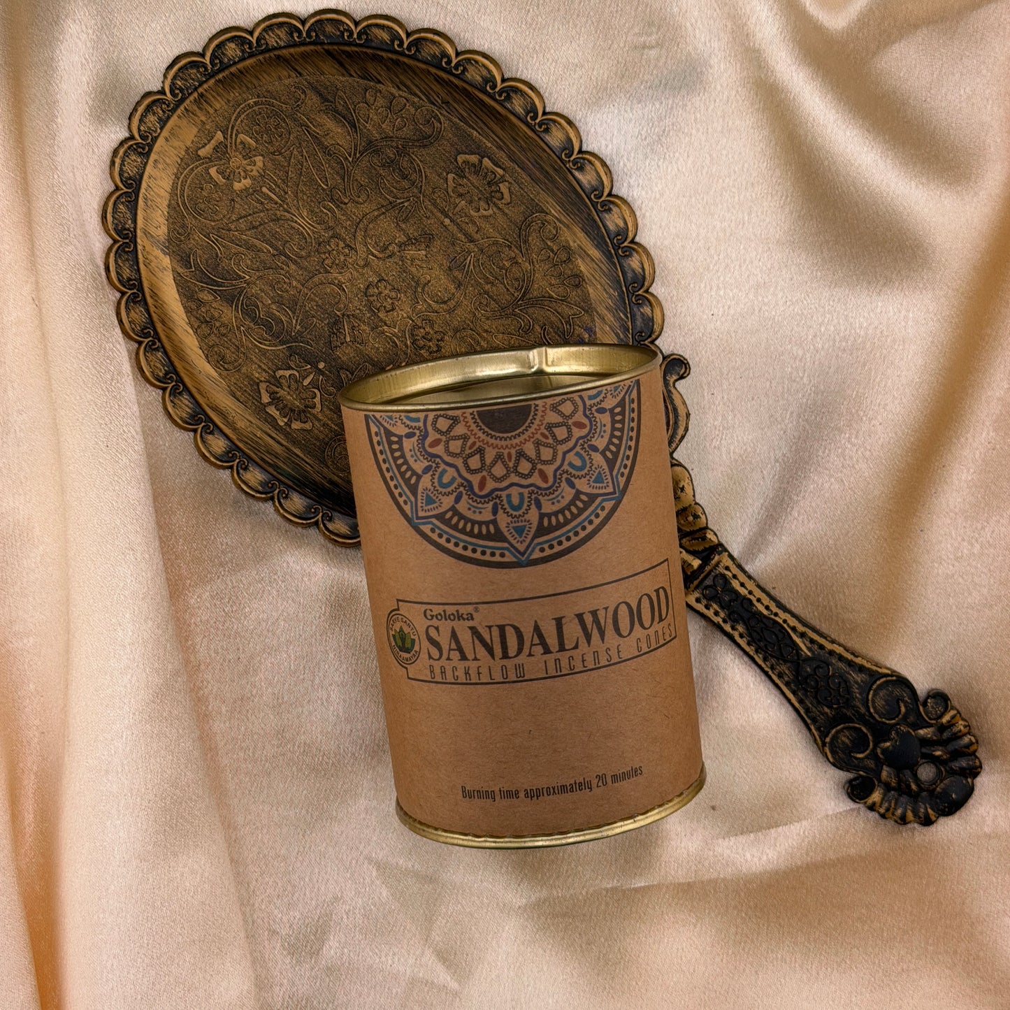 Goloka Sandalwood Backflow Incense Cones