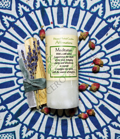 Velas de Hierbas para Afirmación de 4''