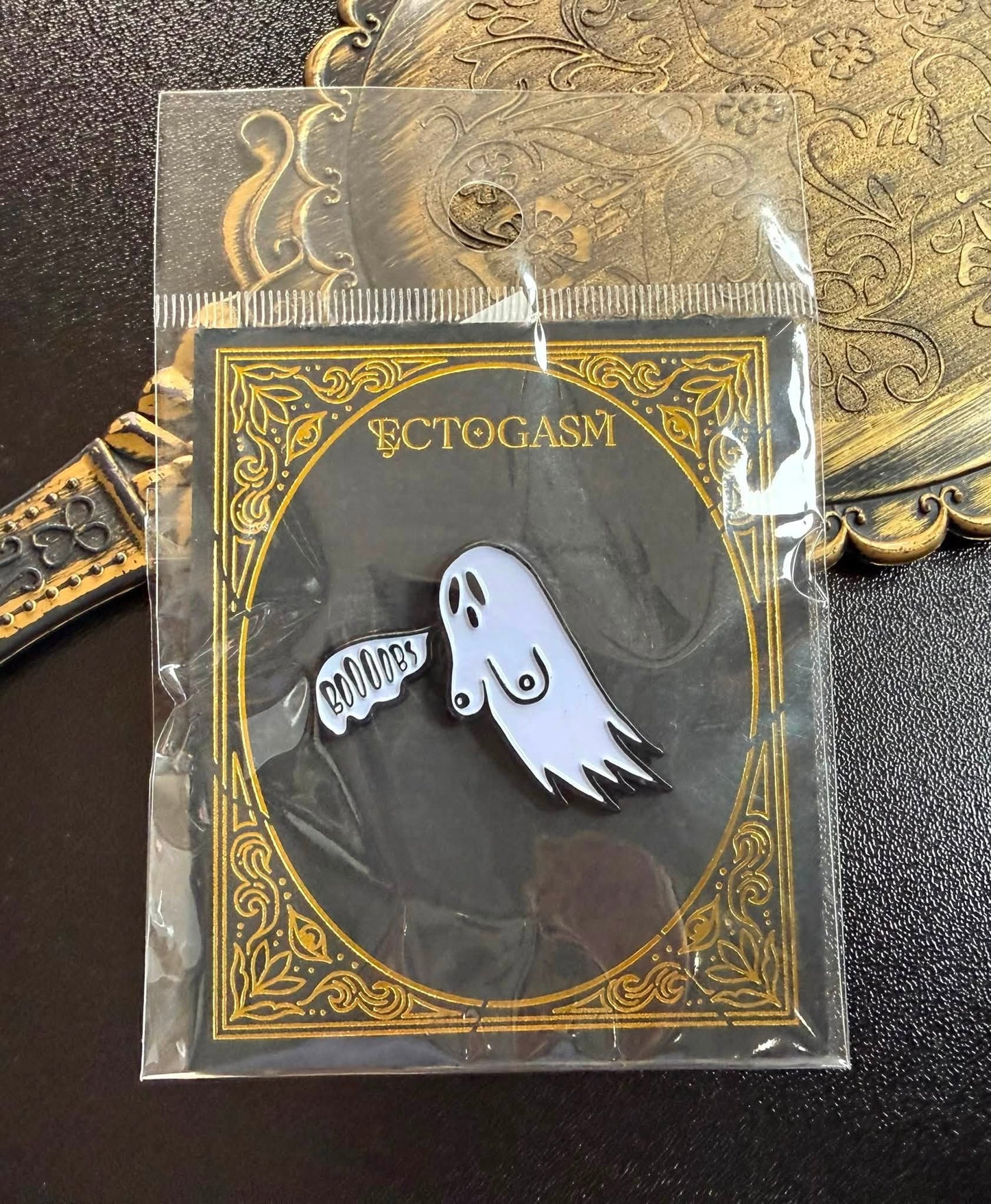 Ectogasm “Boooobs” Ghost Enamel Pin