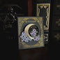 Ectogasm Crescent Moon and Purple Flowers Enamel Pin