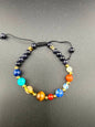 Solar System Blue Goldstone Stone Beaded Adjustable Bracelet