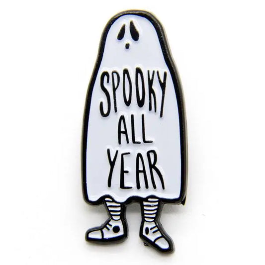 Ectogasm “Spooky All Year” Ghost Enamel Pin