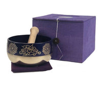 Medium Tibetan Singing Bowl Gift Set: Red