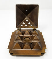 Solid Brass Egyption Pyramid Cone Burner