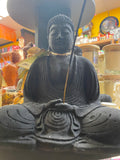Buddha-Hand Cast Black Volcanic Stone