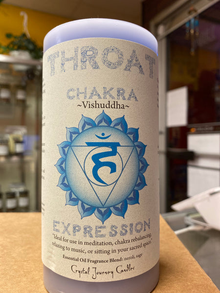 Throat Chakra Candle- Crystal Journey