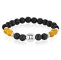Pulsera de piedra de lava del Zodiaco/Aromaterapia