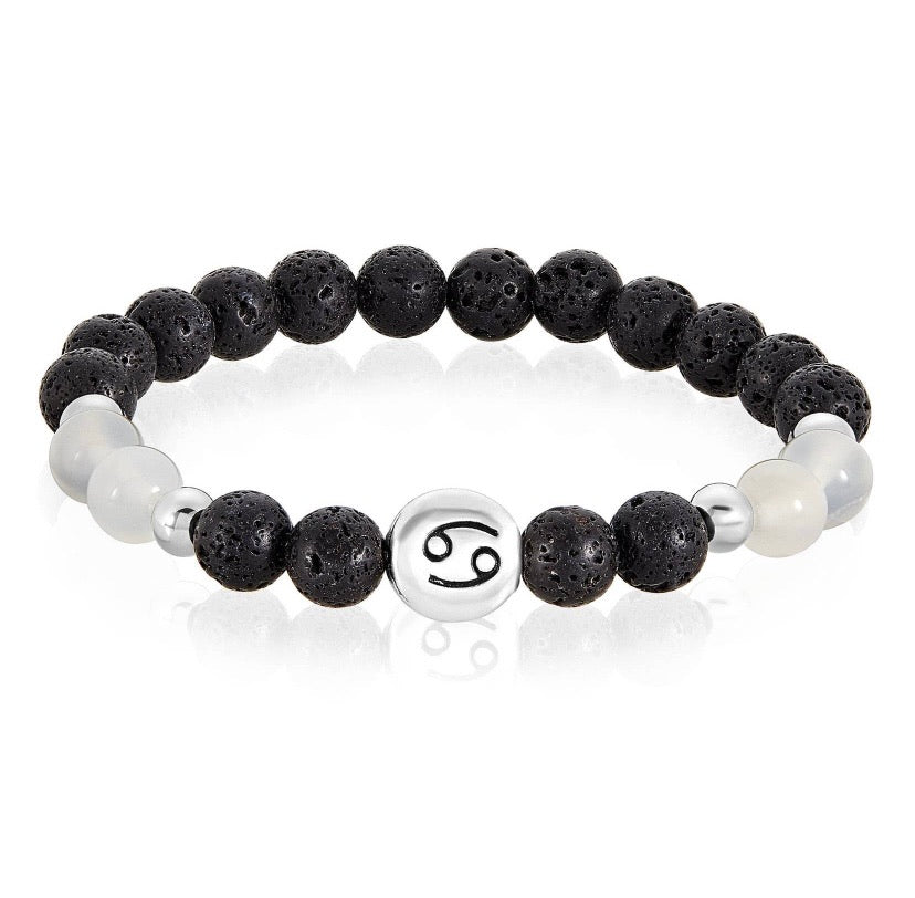 Pulsera de piedra de lava del Zodiaco/Aromaterapia