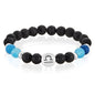 Pulsera de piedra de lava del Zodiaco/Aromaterapia