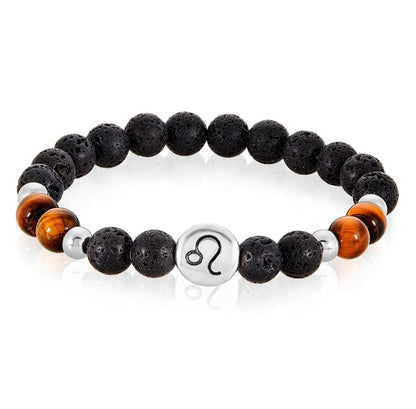 Pulsera de piedra de lava del Zodiaco/Aromaterapia