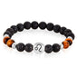 Pulsera de piedra de lava del Zodiaco/Aromaterapia