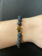 Pulsera Hamsa de Piedra Volcánica/ Aromaterapia