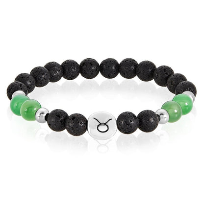 Pulsera de piedra de lava del Zodiaco/Aromaterapia