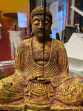 Chakra Meditating Buddha Incense Holder- Volcanic Statue