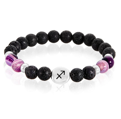 Pulsera de piedra de lava del Zodiaco/Aromaterapia