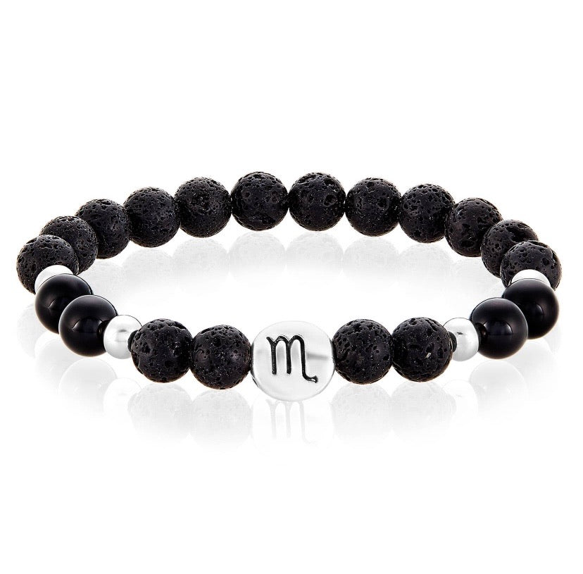 Pulsera de piedra de lava del Zodiaco/Aromaterapia