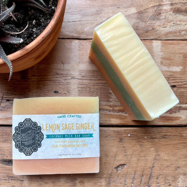 Lemon Sage Ginger- Organic Coconut Milk Bar Soap